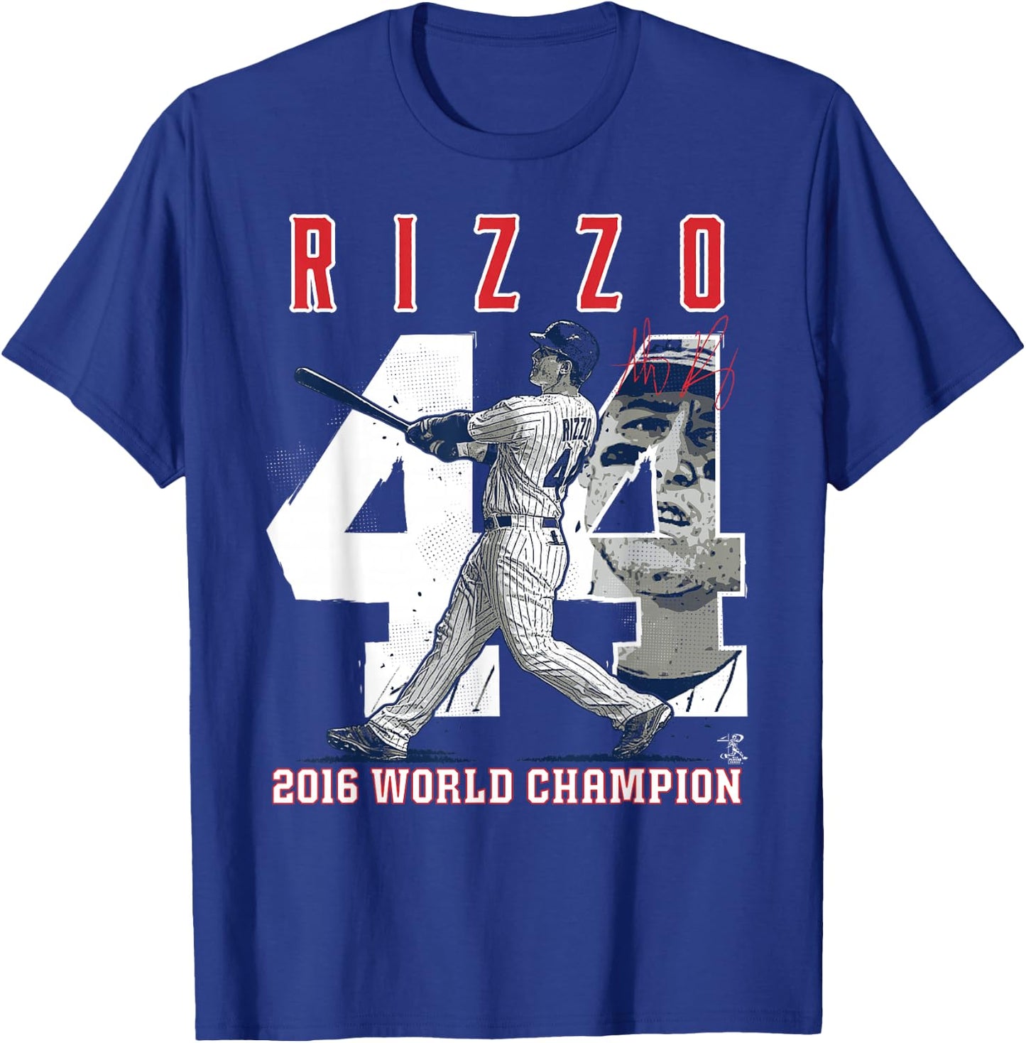 Anthony Rizzo Player Number (2016 World Champion) T-Shirt - T-Shirt | Royal