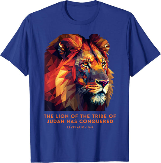 Lion of Judah Jesus Revelation Bible Verse Christian T-Shirt - T-Shirt | Royal