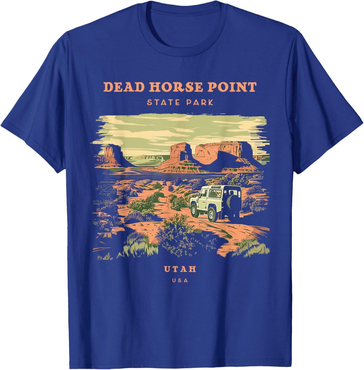 Dead Horse Point State Park Utah Retro Vintage T-Shirt - T-Shirt | Royal