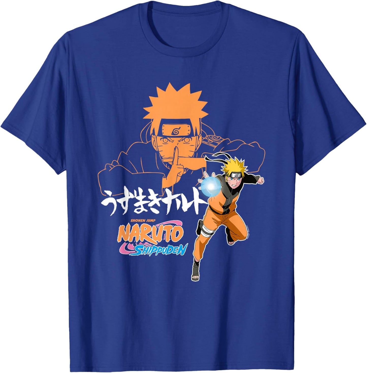 Naruto Shippuden Naruto Uzumaki Jutsu with Kanji Anime T-Shirt - T-Shirt | Royal