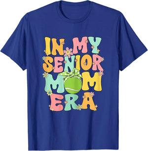 In My Senior Tennis Mom Era Groovy Senior Mom Tennis 2025 T-Shirt - T-Shirt | Royal