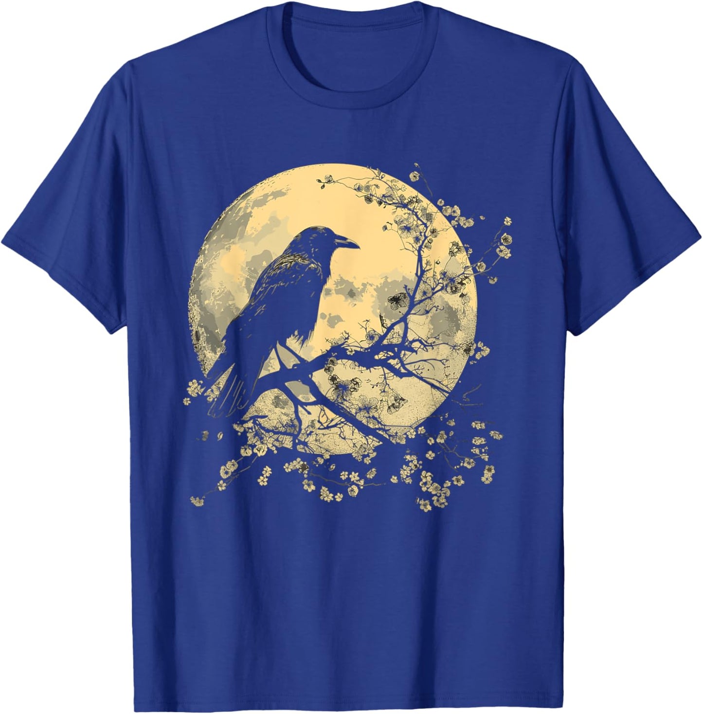 Black Raven Nature Art Crow Moon T-Shirt - T-Shirt | Royal