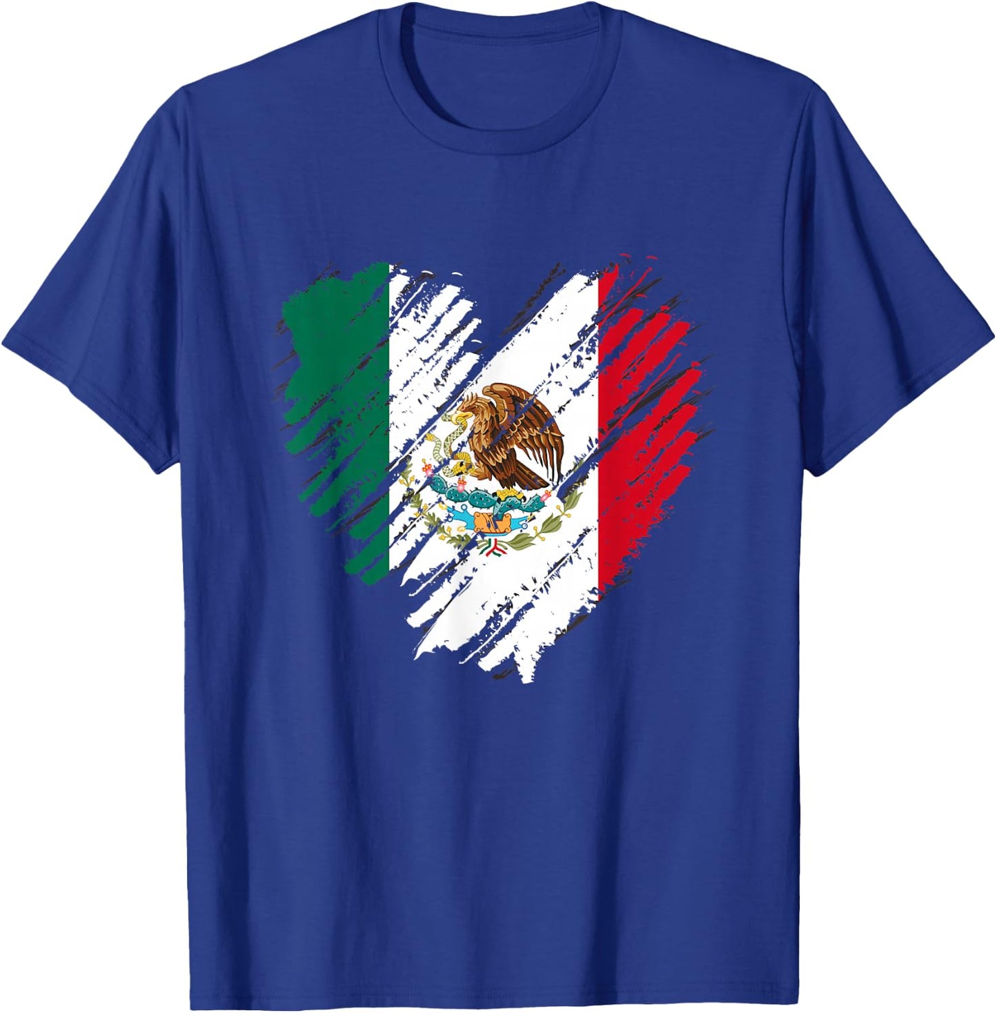 Mexico City Mexican Flag Heart Gift Mexico T-Shirt - T-Shirt | Royal