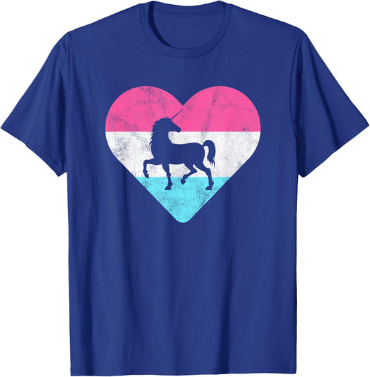 Retro Vintage Unicorn Gift or Girls T-Shirt - T-Shirt | Royal