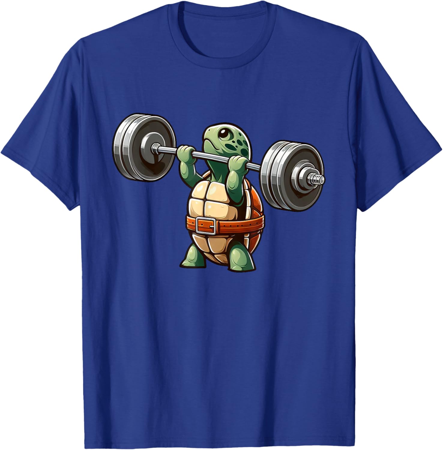 Turtle Weightlifter Strong Workout Gym T-Shirt - T-Shirt | Royal
