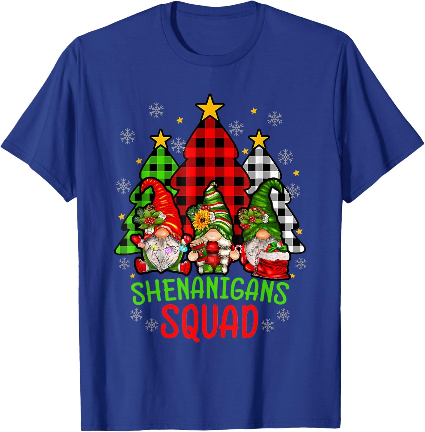 Shenanigans Squad Christmas Gnomes Matching Family Gnome T-Shirt - T-Shirt | Royal