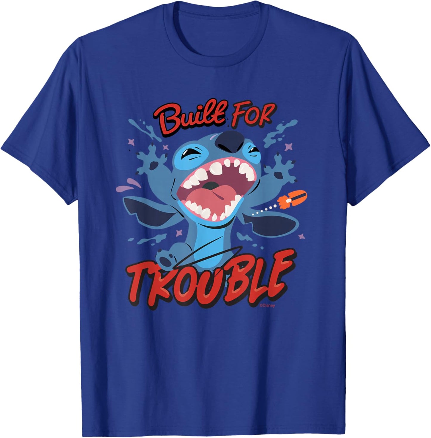 Disney Stitch Built for Trouble T-Shirt - T-Shirt | Royal