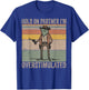 Hold On Partner I'm Overstimulated Cowboy Frog Vintage T-Shirt - T-Shirt | Royal