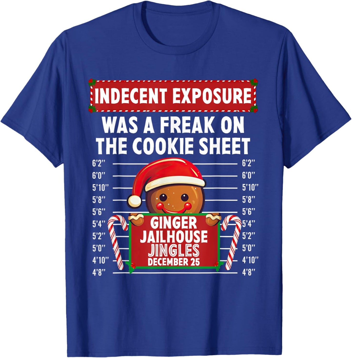 Indecent Exposure Ginger Jailhouse Christmas Gingerbread T-Shirt - T-Shirt | Royal