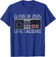 Class Of 2024 Level Unlocked Senior Gamer Graduation T-Shirt - T-Shirt | Royal