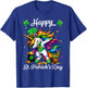 St Patricks Day Dabbing Unicorn Girls Happy St Paddys day T-Shirt - T-Shirt | Royal