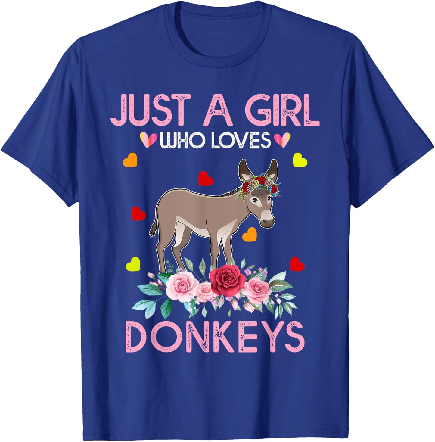 Donkey Kids Gift Just A Girl Who Loves Donkeys T-Shirt - T-Shirt | Royal