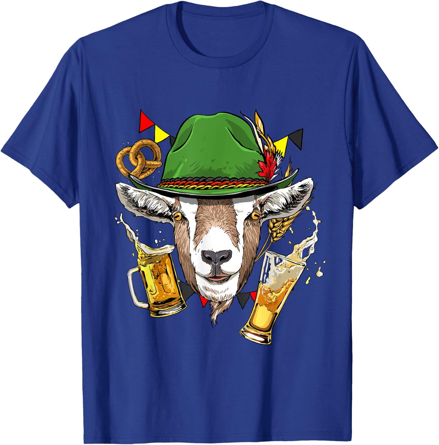 Oktoberfest Shirt Lederhosen Goat Farm Animal Goat Lover T-Shirt - T-Shirt | Royal