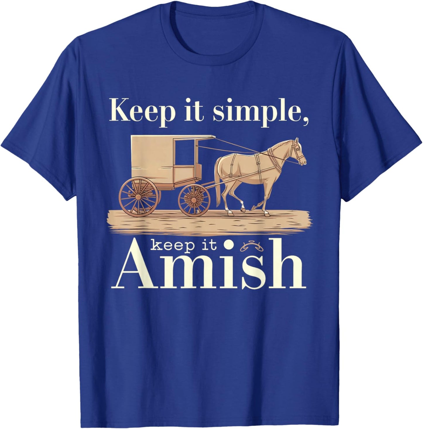 Amish Buggy – Classic Countryside Design T-Shirt - T-Shirt | Royal
