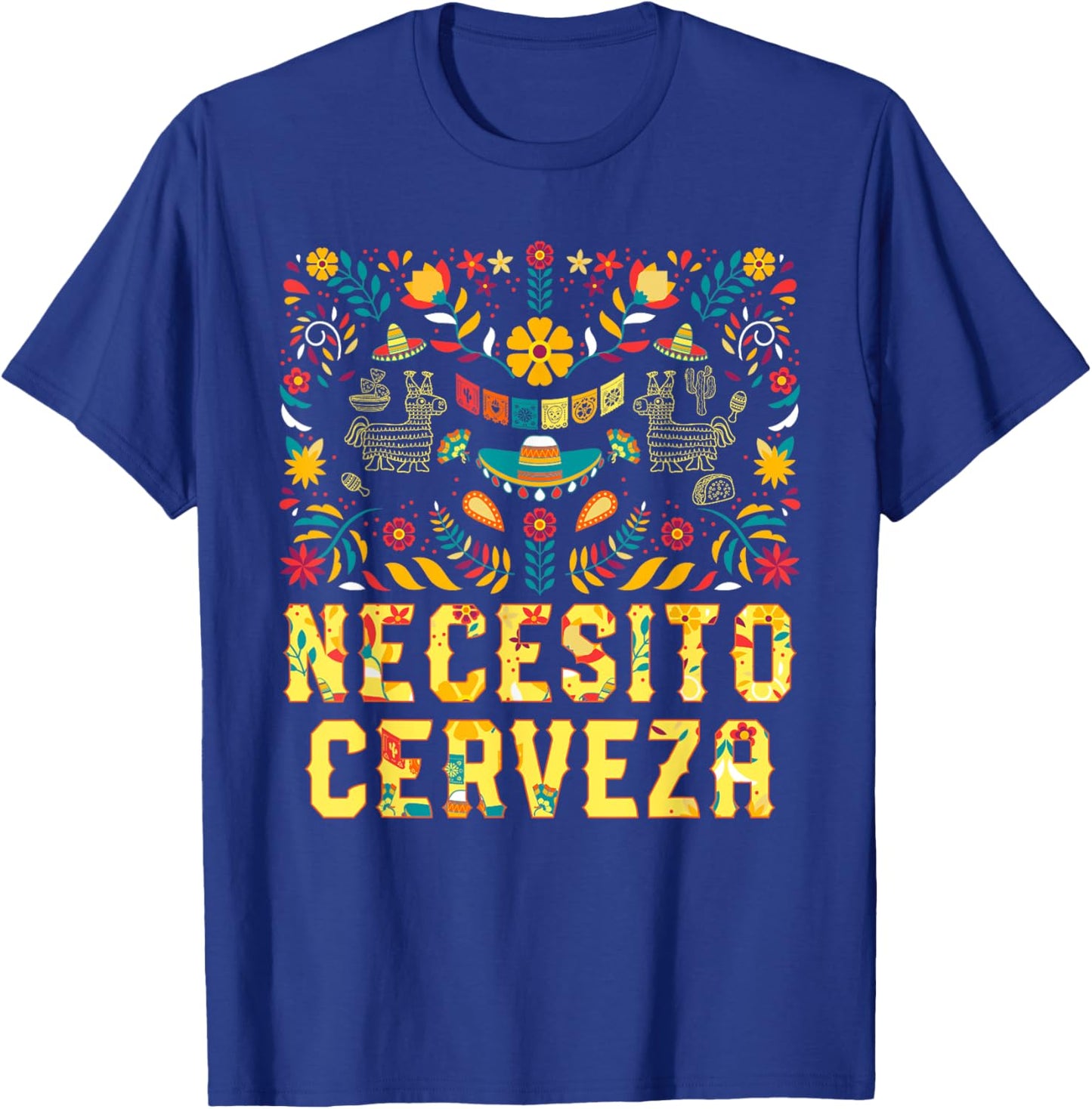 Necesito Cerveza Funny Craft Beer Humor Brewer Cinco De Mayo T-Shirt - T-Shirt | Royal