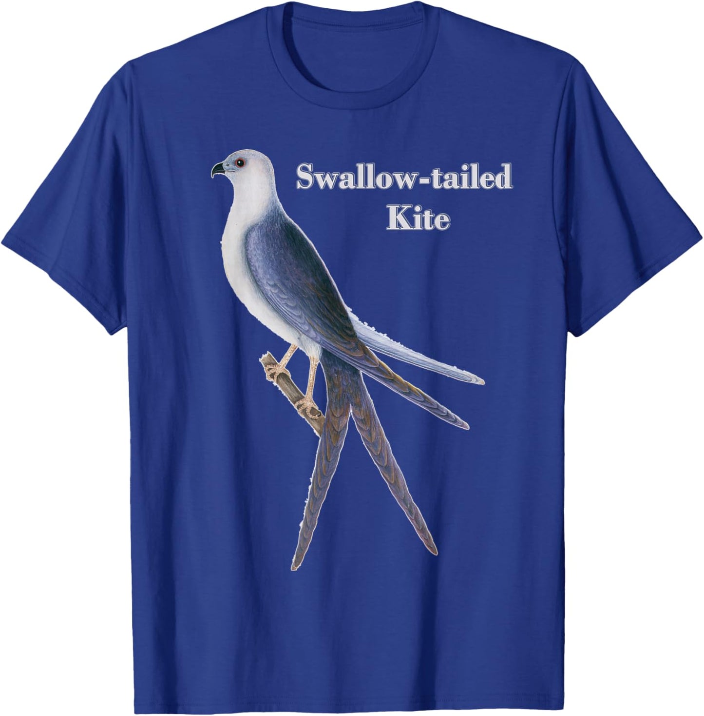 Swallow-tailed Kite Bird Drawing T-Shirt - T-Shirt | Royal