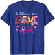 In October We Wear Pink LOVE Bus Driver Breast Cancer Gifts T-Shirt - T-Shirt | Royal