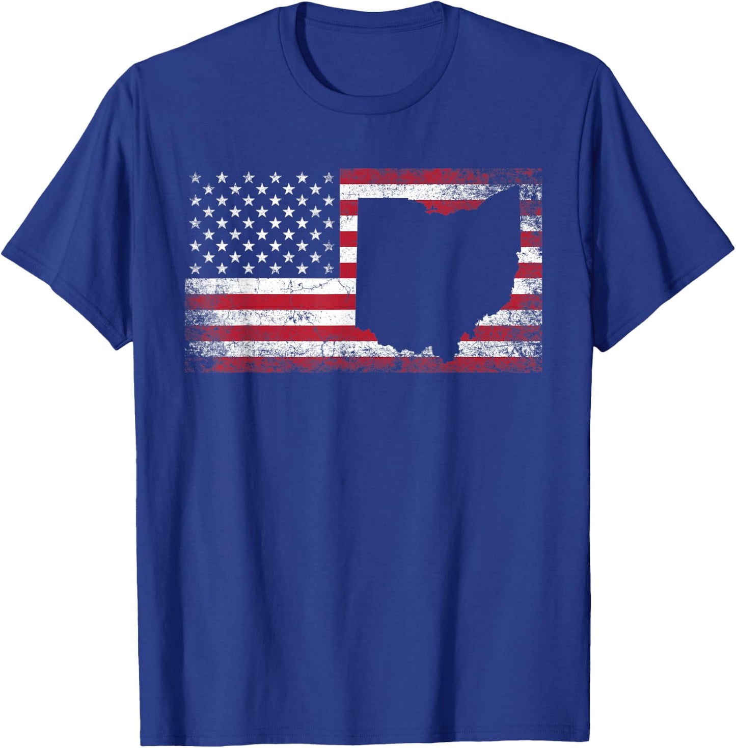 Ohio 4th of July American Flag USA America Patriotic T-Shirt - T-Shirt | Royal