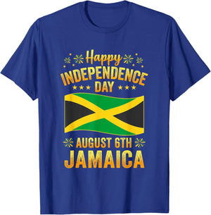 Proud Jamaican Happy Independence Day Jamaica 1962 Men Women T-Shirt - T-Shirt | Royal