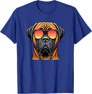 Retro Sunglasses Bullmastiff Bullmastiffs T-Shirt - T-Shirt | Royal