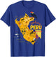 Travel Peru Map Lima Machu Picchu Cusco Family Vacation T-Shirt - T-Shirt | Royal