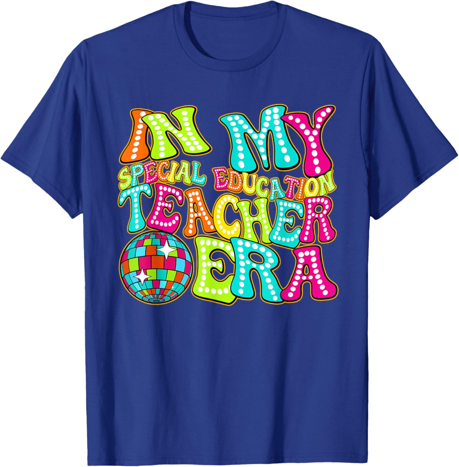 Disco Groovy In My Special Education Teacher Era T-Shirt - T-Shirt | Royal