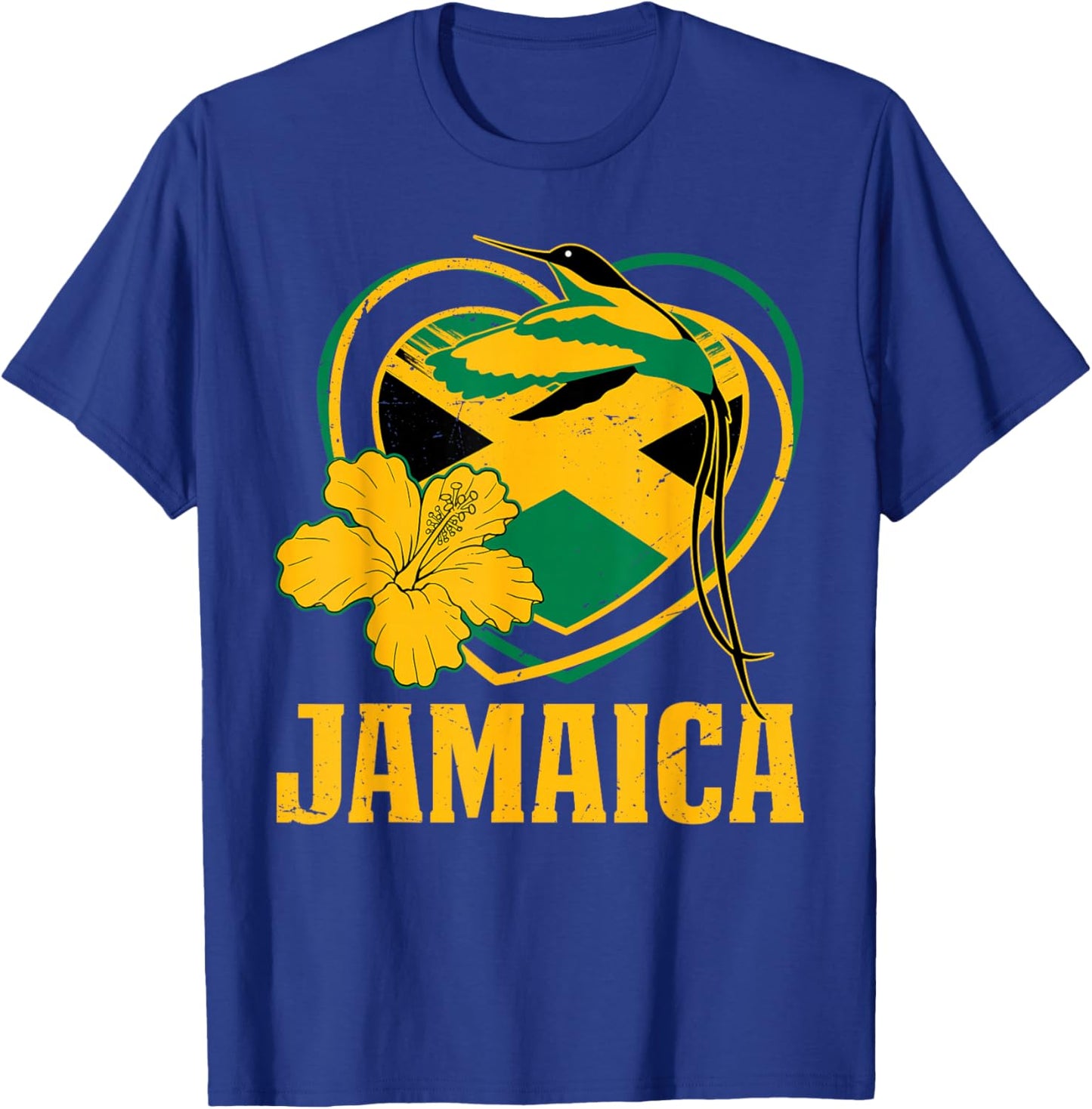 Funny Jamaica Independence Day 1962 Jamaican Doctor Bird T-Shirt - T-Shirt | Royal
