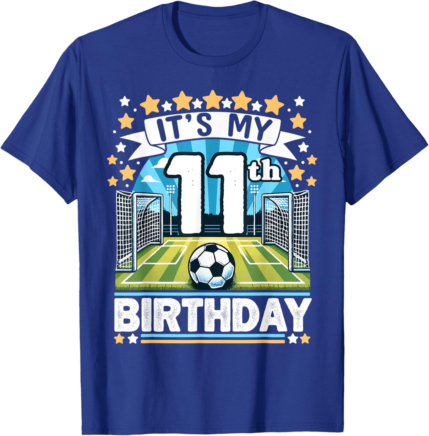 It's My 11th Birthday Soccer Football 11 Years Boy Player T-Shirt - T-Shirt | Royal