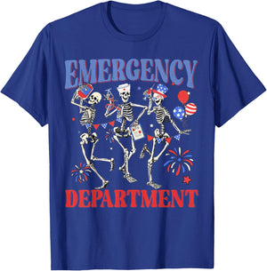 Emergency Department 4th Of July ER Nurse Independence Day T-Shirt - T-Shirt | Royal