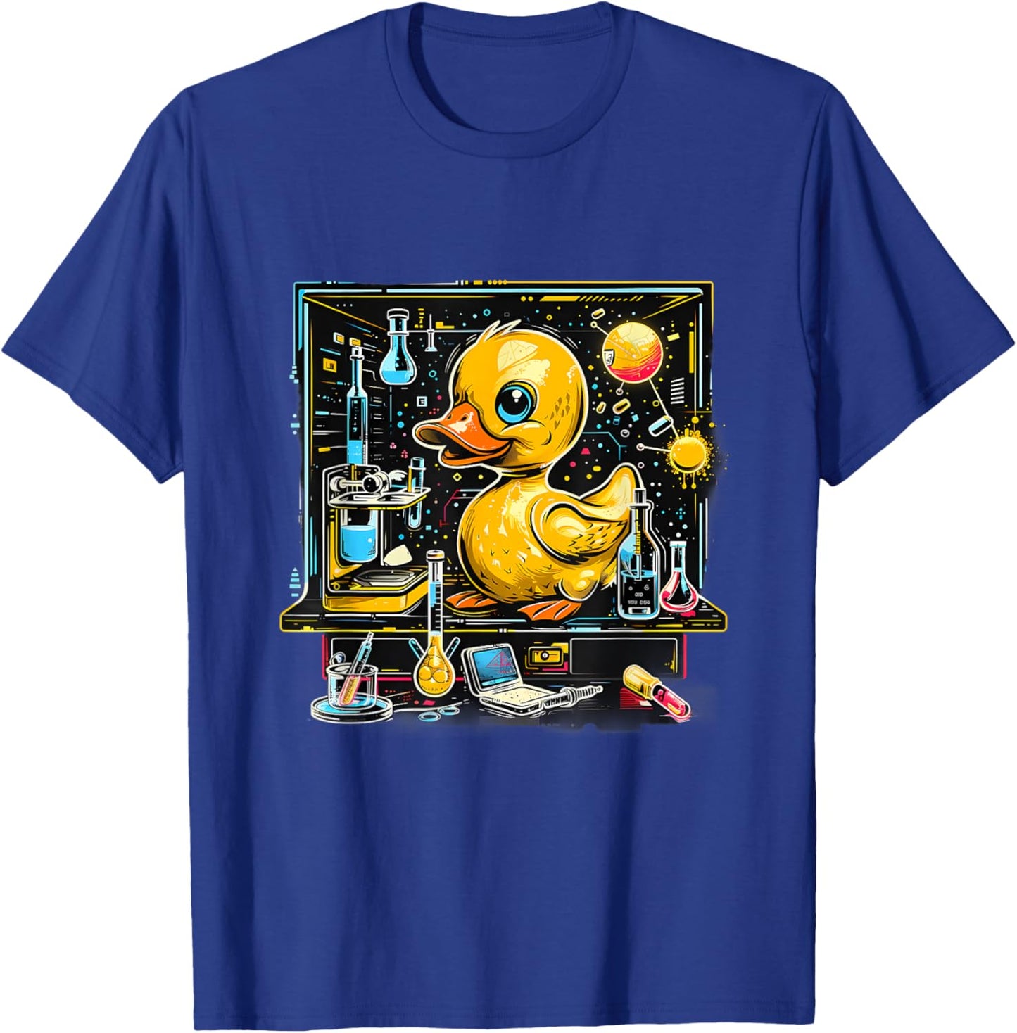 Rubber Duck Science Chemists Physics Teacher Rubber Duckie Women Kids T-Shirt - T-Shirt | Royal