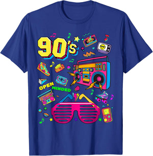 Men's Women's Kids Vintage Retro Back To 90's Graphic Design T-Shirt - T-Shirt | Royal