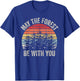 Vintage Retro May The Forest Be With You T-Shirt - T-Shirt | Royal
