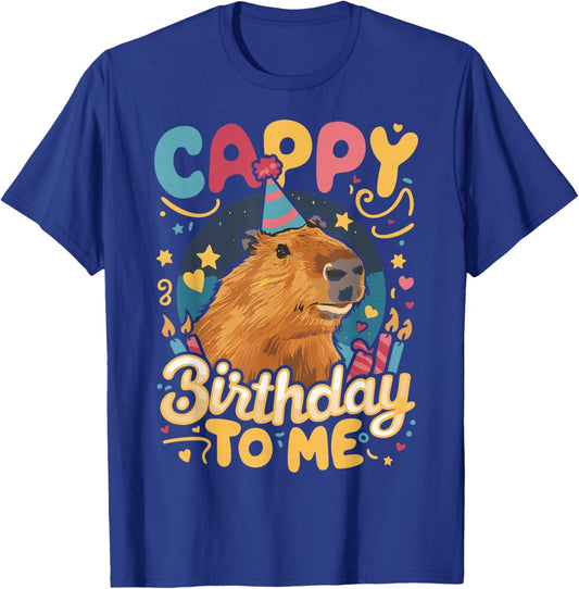 Cappy Birthday To Me Capy Birthday T-Shirt - T-Shirt | Royal