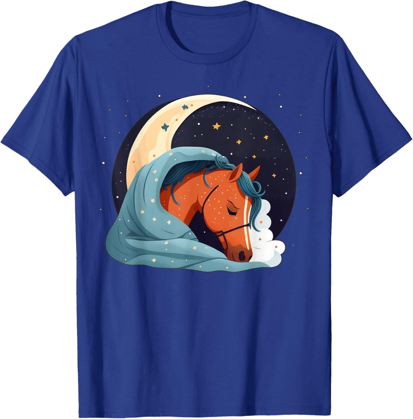 Napping Horse pajama on Horse Sleeping T-Shirt - T-Shirt | Royal