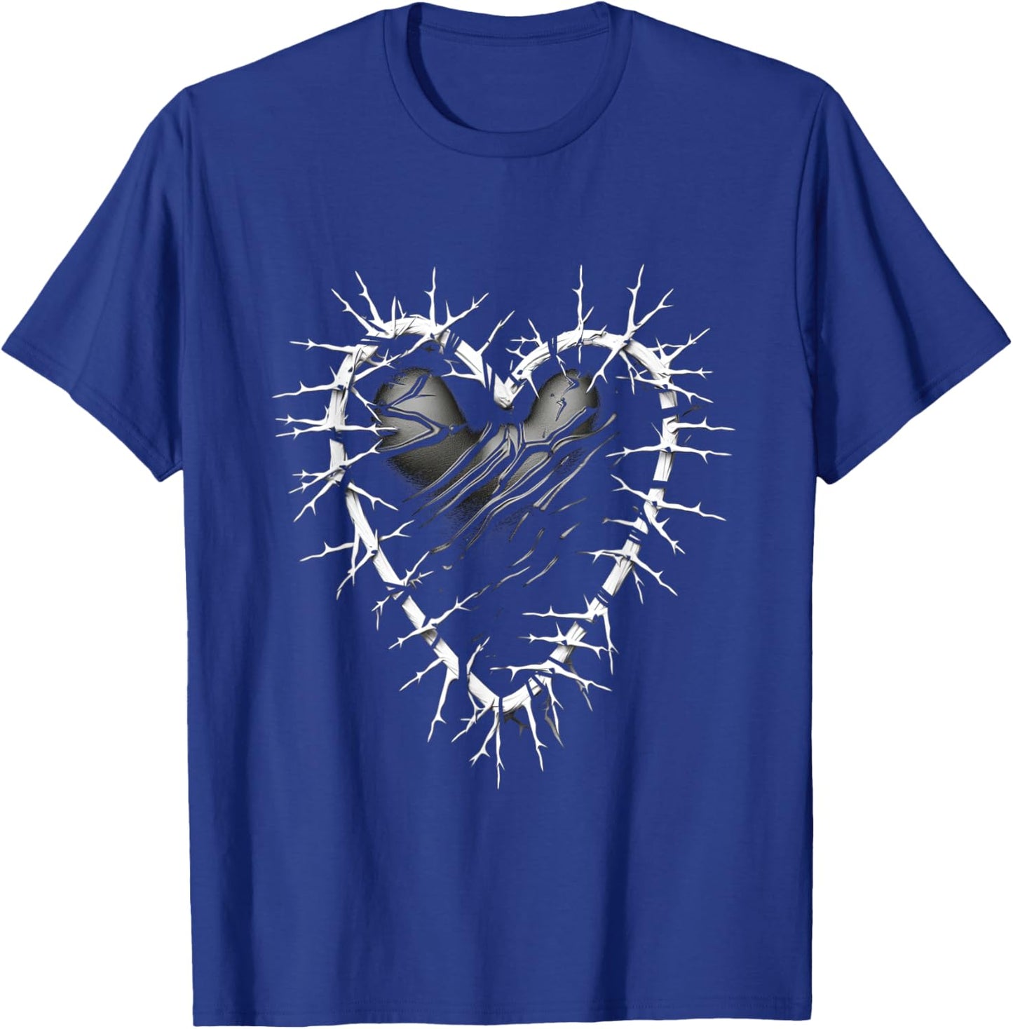 Barbed Wire Heart barbwire gothic grunge aesthetic T-Shirt - T-Shirt | Royal