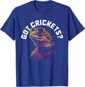 Bearded Dragon Got Crickets? Funny Reptile T-Shirt - T-Shirt | Royal