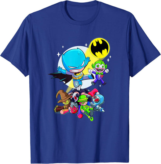 DC Super Friends Batman Defeats The Villains T-Shirt - T-Shirt | Royal
