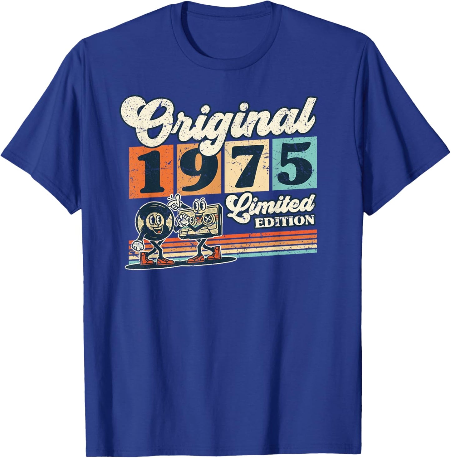 1975 Vintage Geburtstag Retro Vintage Männer Frauen Geschenk T-Shirt - T-Shirt | Royal