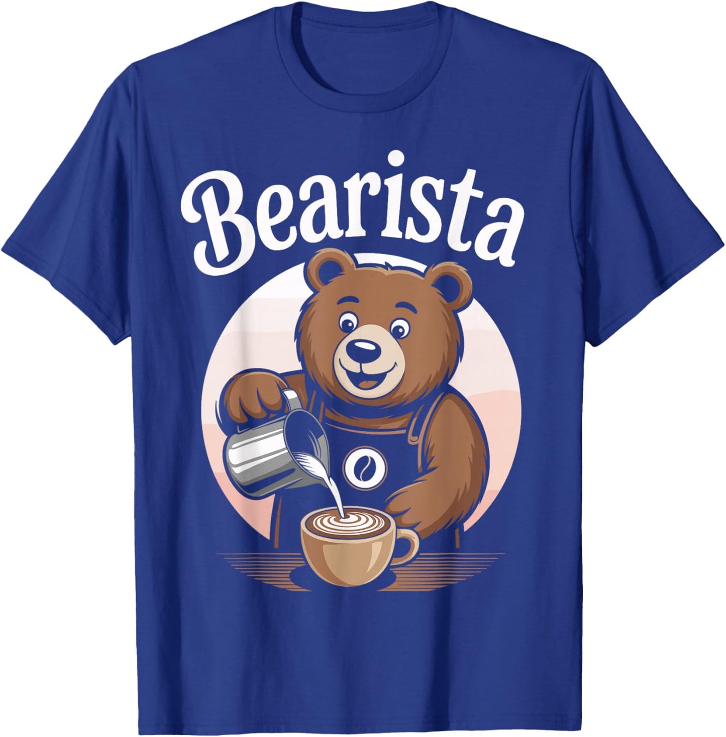 Bearista Bear Funny Coffee Barista T-Shirt - T-Shirt | Royal