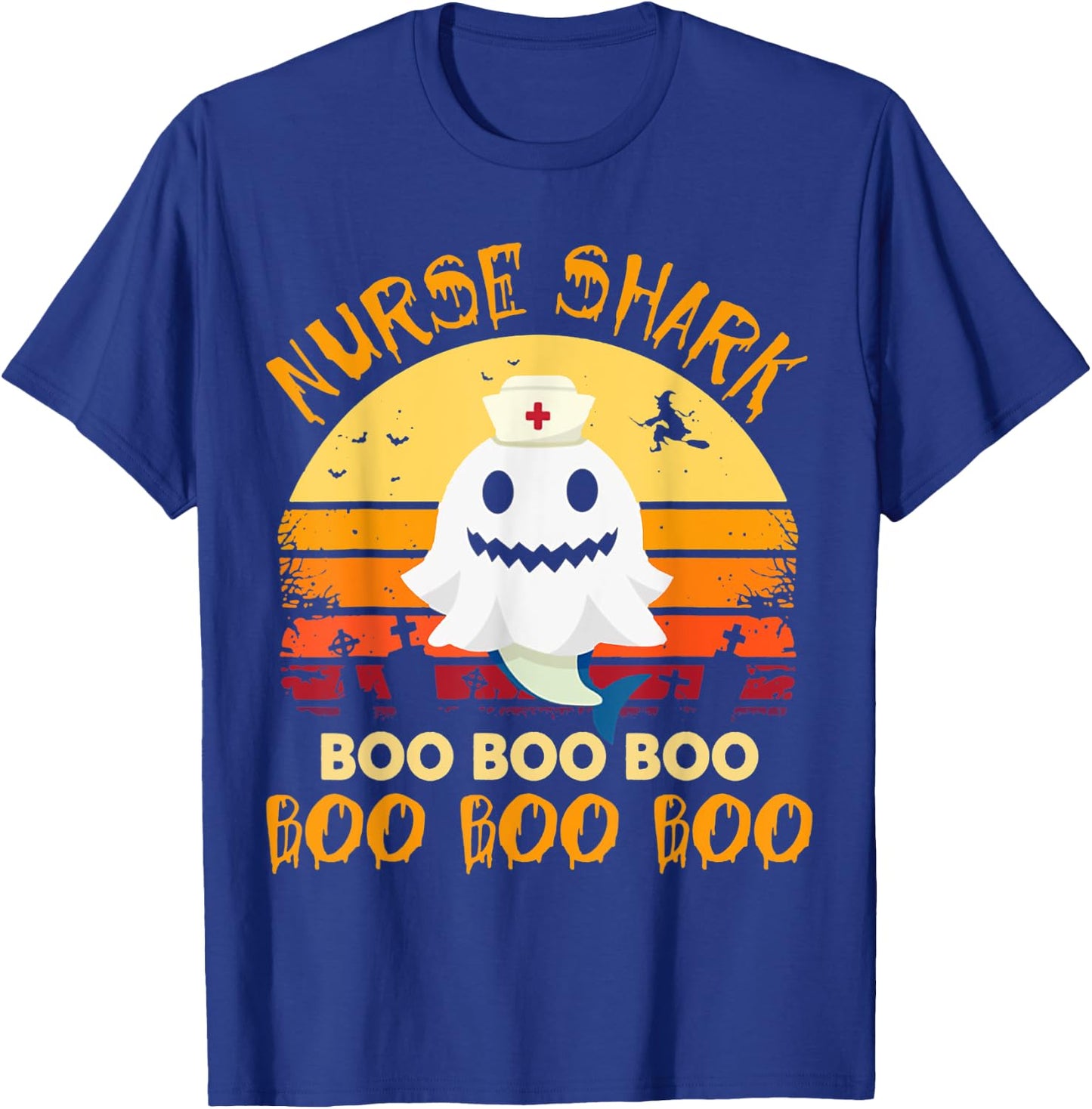 Nurse Shark Costume Boo Nurse Halloween Boo Boo Boo Shirt T-Shirt - T-Shirt | Royal