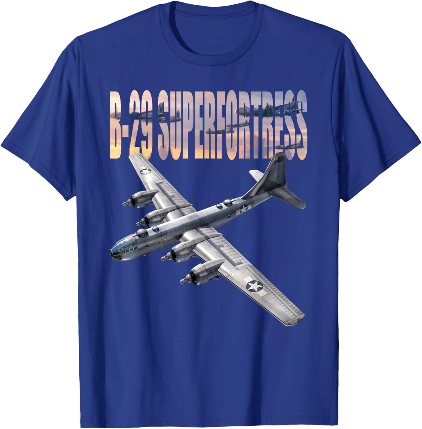 WW2 plane Warbirds B-29 Superfortress T-Shirt - T-Shirt | Royal
