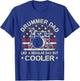 Drummer Dad Like A Regular Dad But Cooler American Flag Women Men T-Shirt - T-Shirt | Royal