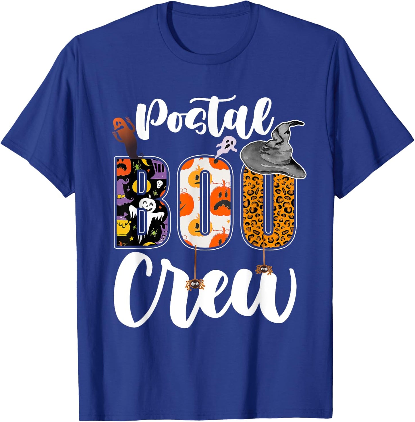 Postal Boo Crew Halloween Matching Mail Carrier T-Shirt - T-Shirt | Royal
