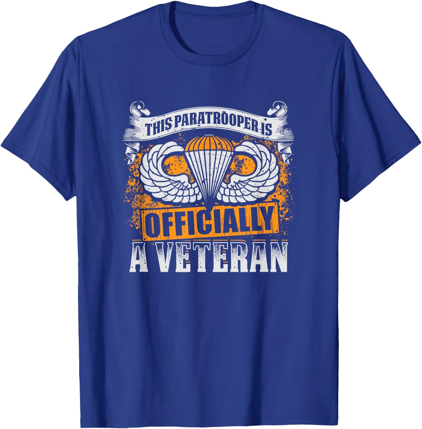 Retired Veteran Airborne Division Paratrooper T-Shirt - T-Shirt | Royal
