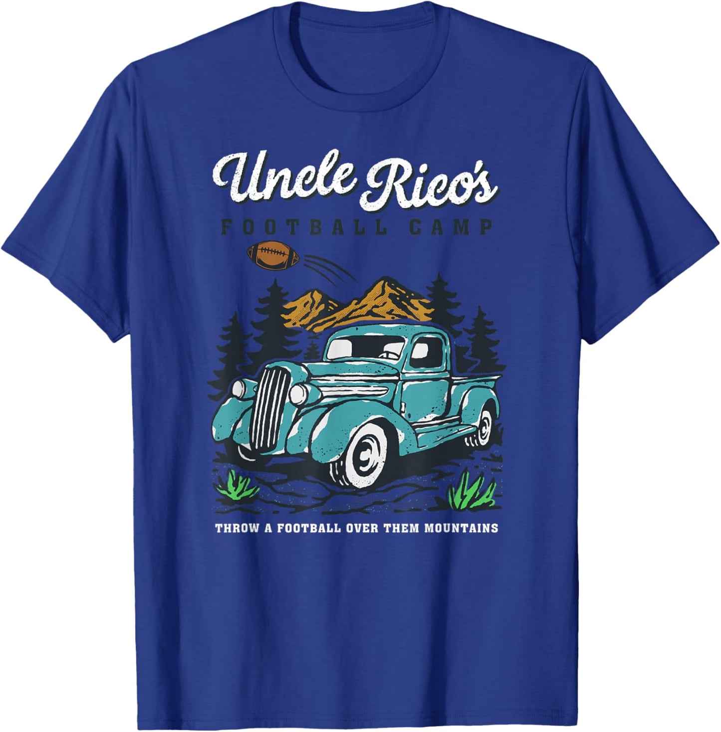 Ronni Calling Uncle Rico's Football Camp Adult - Black - S T-Shirt - T-Shirt | Royal
