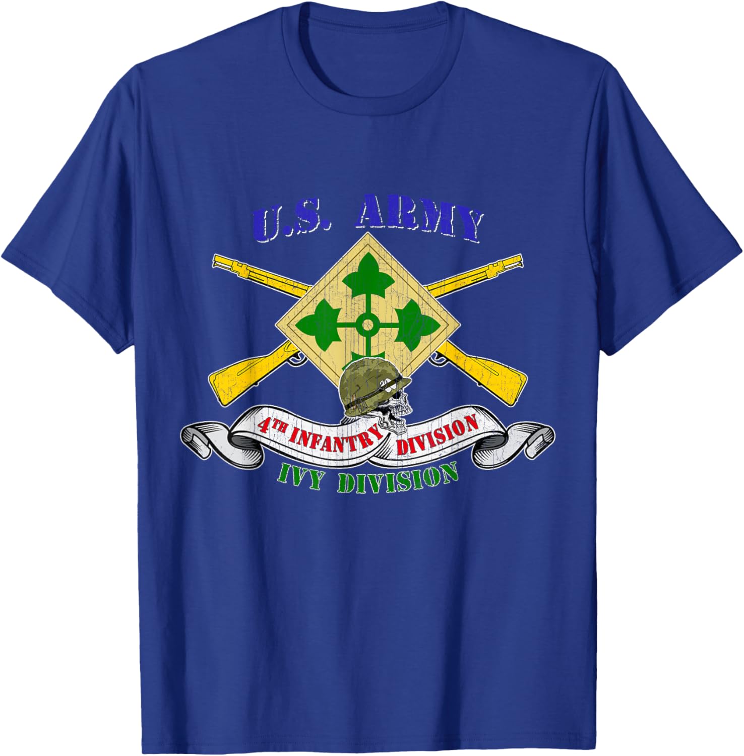 4th Infantry Division 4th ID Ivy Division Fort Carson Gifts T-Shirt - T-Shirt | Royal
