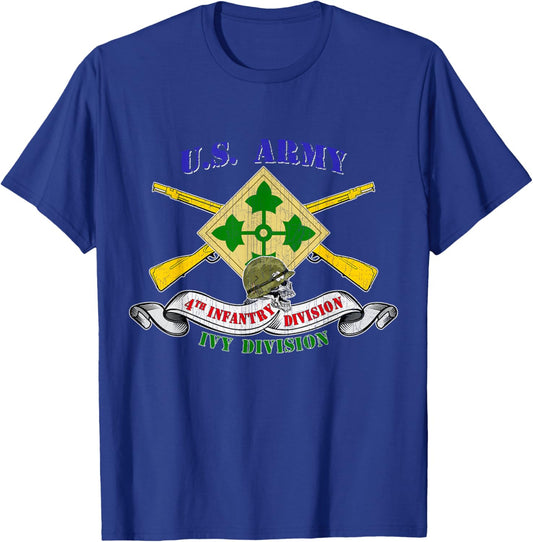 4th Infantry Division 4th ID Ivy Division Fort Carson Gifts T-Shirt - T-Shirt | Royal