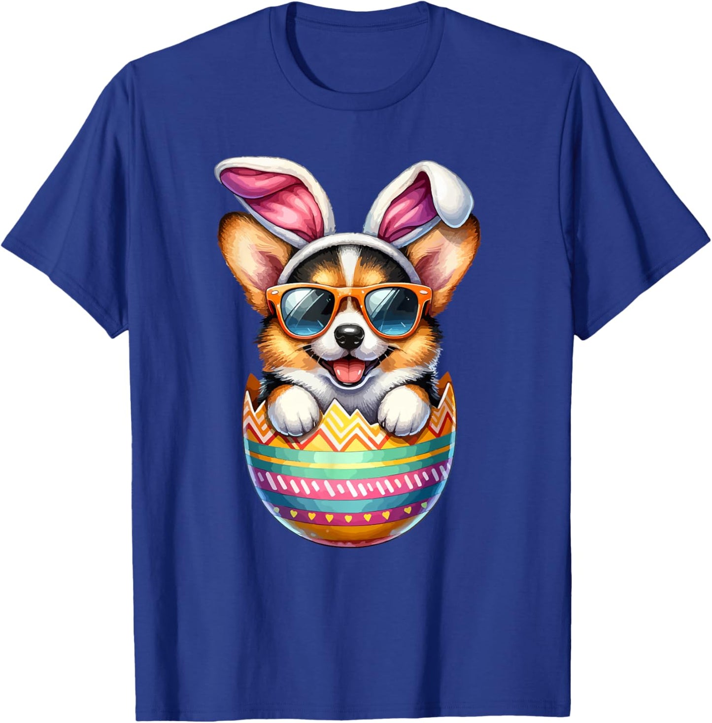 Cute Pembroke Welsh Corgi Egg Easter Day Dog Dad Dog Mom T-Shirt - T-Shirt | Royal