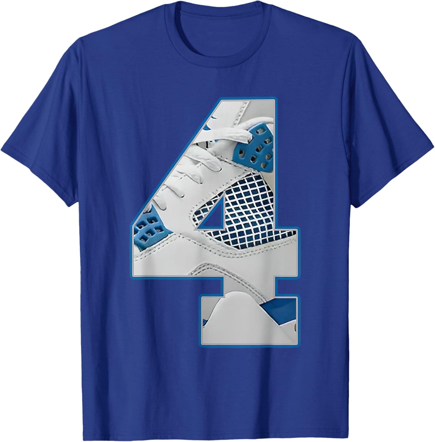 Number 4 Military Blue 4s Matching Women T-Shirt - T-Shirt | Royal