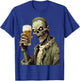 Halloween Zombie Drinking Beer T-Shirt - T-Shirt | Royal